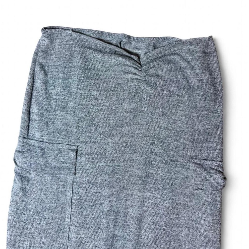 Gray Long Knit Skirt